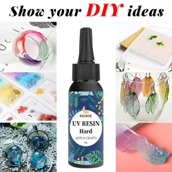 Clear Ultraviolet Curing Epoxy Resin Mold UV Quick Dry Glue Arts DIY Crafts Making Fast Curing High Transparency Drop Adhesive