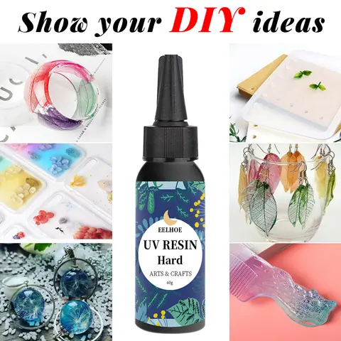 Clear Ultraviolet Curing Epoxy Resin Mold UV Quick Dry Glue Arts DIY Crafts Making Fast Curing High Transparency Drop Adhesive