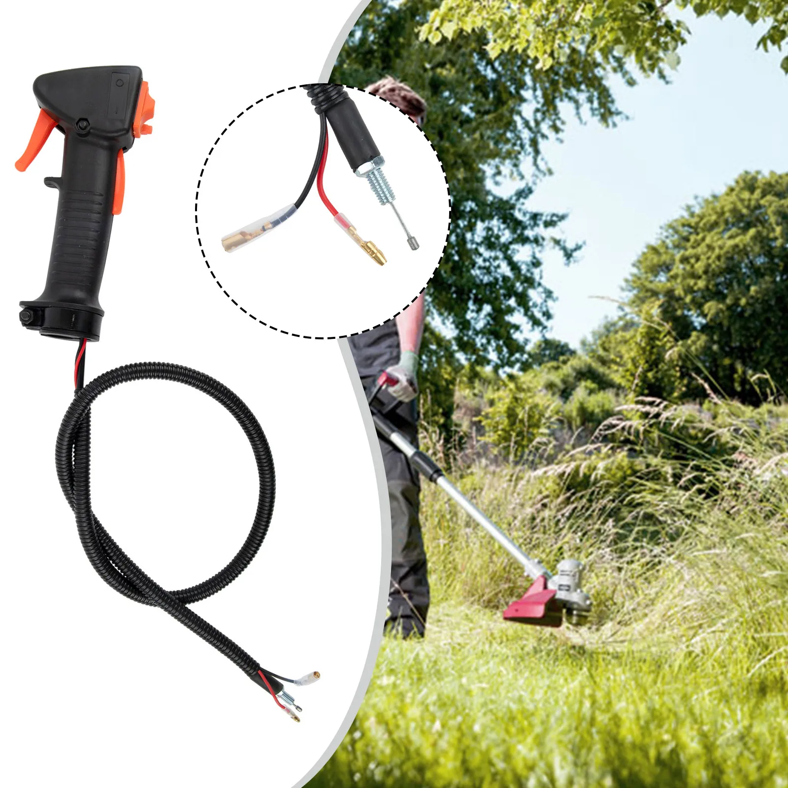 Gasgriff für Timbertech MS-2TL-52 Freischneider Trimmer Gasgriff Ersatz Garten Rasentrimmer Zubehör