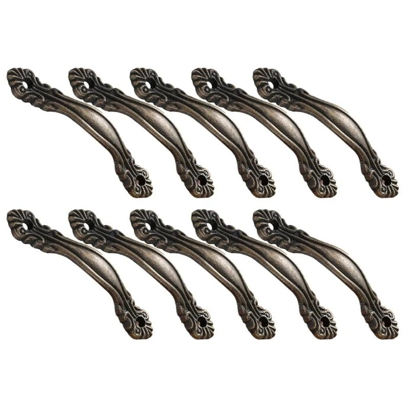 LXAF 10pcs Zinc Alloy Knobs Drawer Handles Antique Pulls Lightweight Pull Handle Durable for Wine Crates & Storage