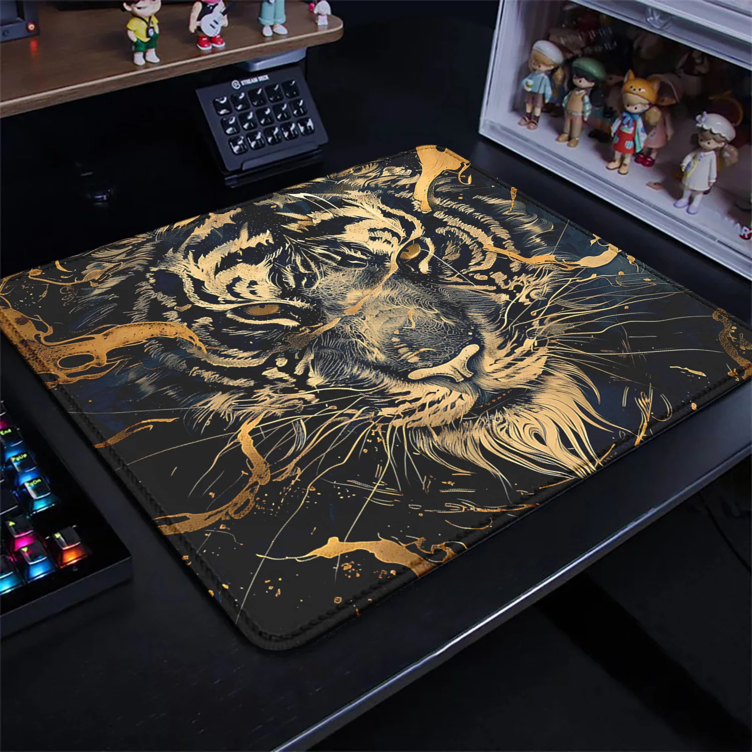 E-sports Tiger Cute Small mouse pad Gaming Laptops mousepad Gamer Carpet Keyboard Mat Desk Protector Anime Cartoon Mouse Pads