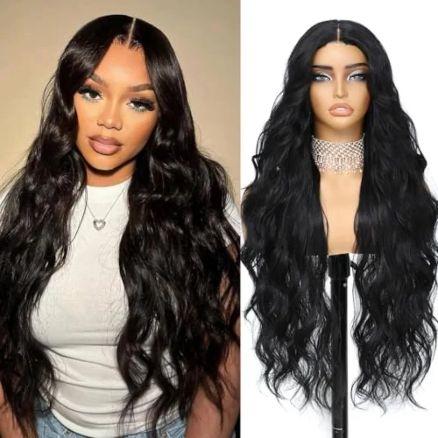 30 بوصة الاصطناعية الدانتيل شعر مستعار أمامي 4x1 غلويليس قبل قطع الدانتيل ارتداء والذهاب الاصطناعية شعر مستعار متموج للنساء الجسم موجة الجزء الأوسط الاصطناعية #1
