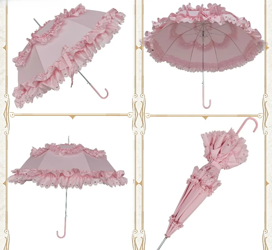Vogelkäfig-Schirm Sonnenschutz-Spitzenschirm Lolita-Schirm Mädchen-Schirm
