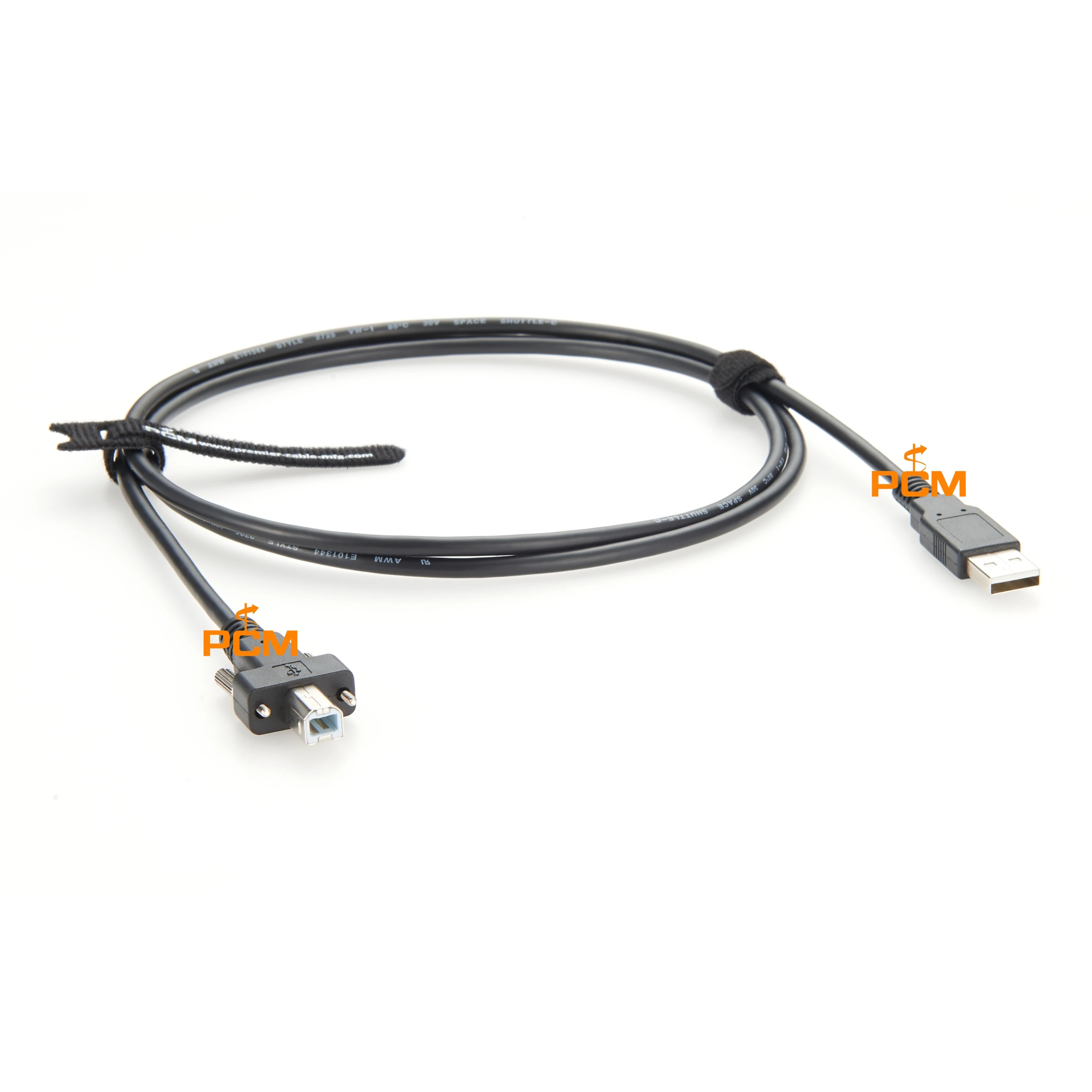 USB 2.0 A Male to USB B Male with Screw Lock Panel Mount USB B Extension Cable Machine Vision Cable for Industrial Camera Cord