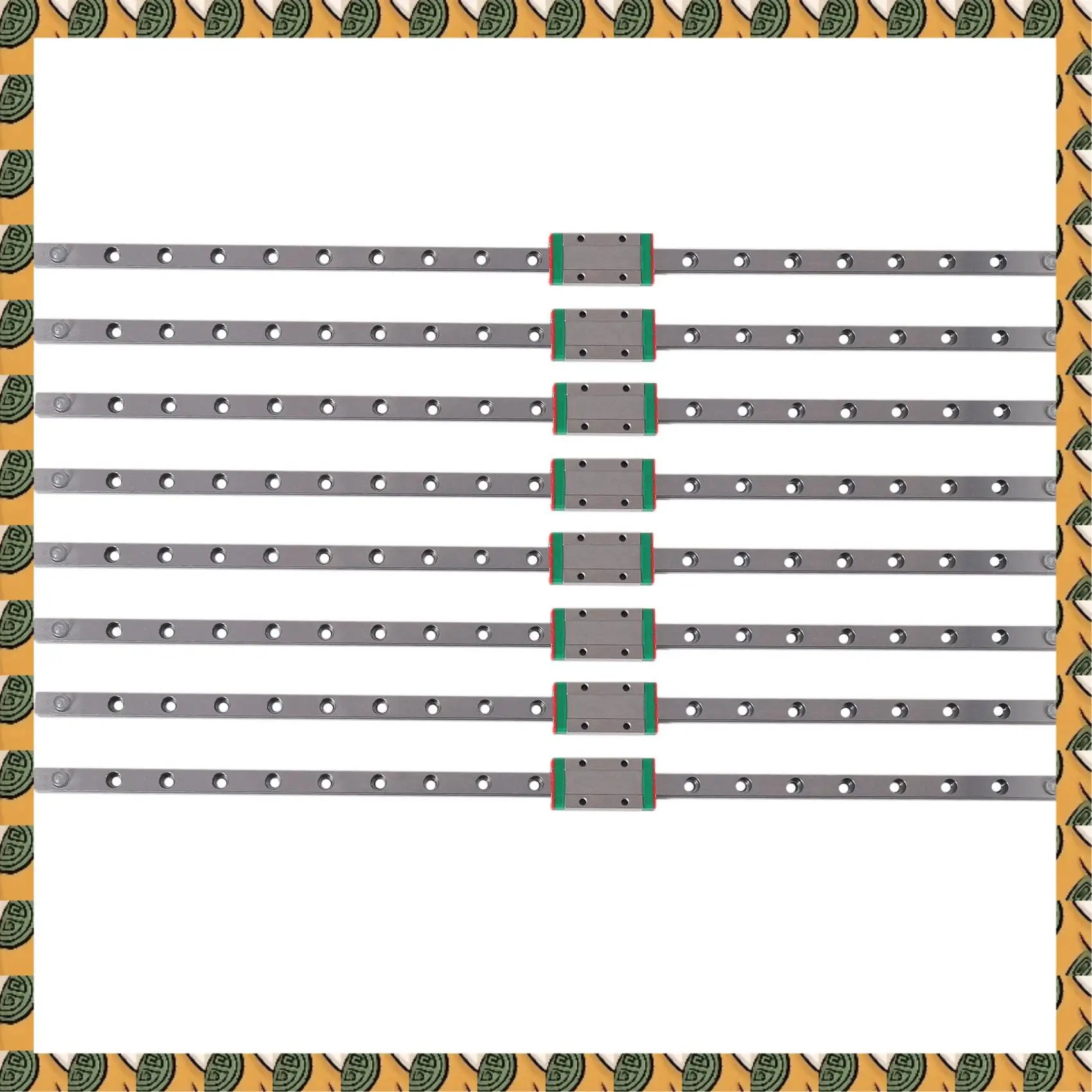 

A77I 8Pcs 9Mm Linear Guide Miniature Rail MGN9 400Mm Linear Rail And 1 Pcs MGN9H Miniature Rail Slider