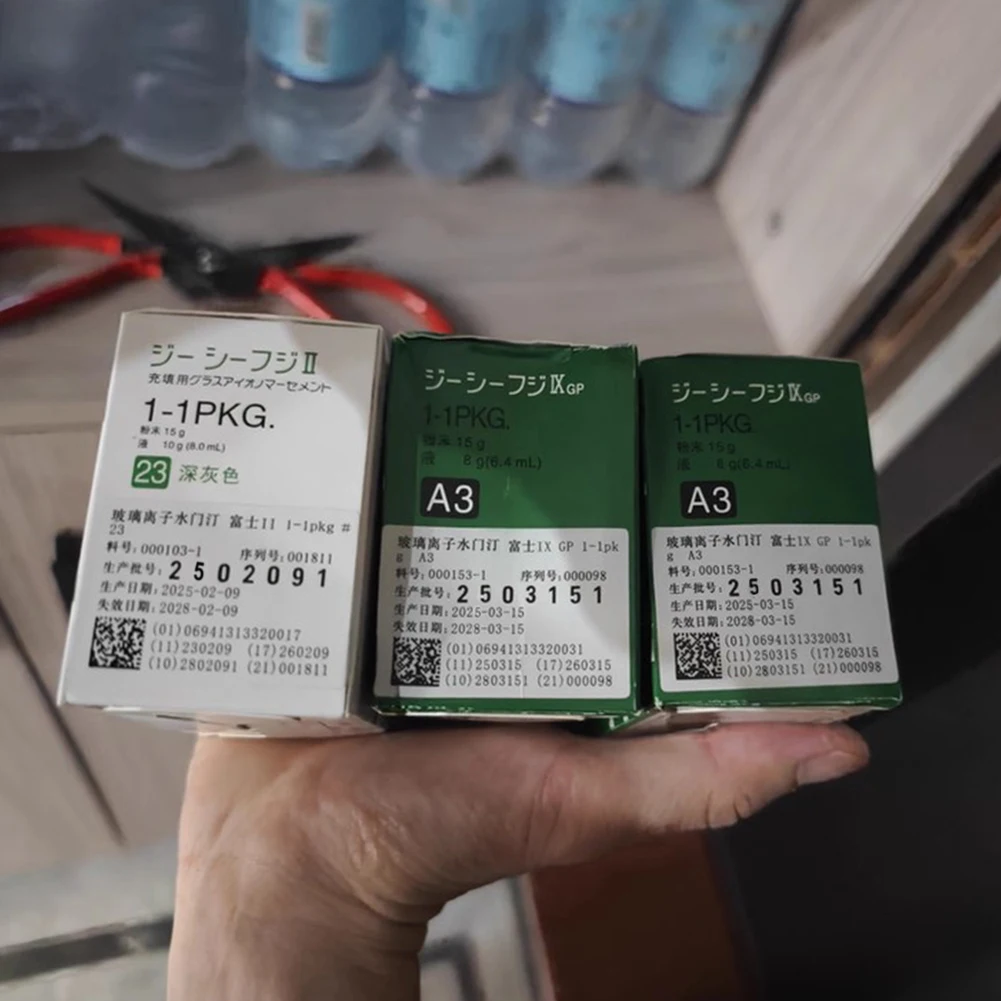 الأسنان فوجي I Mini/II/IX الزجاج أيونومر شوي الرجال تينغ مواد الراتنج طب الأسنان الخزف القشرة الترابط مسحوق السائل وكيل مختبر