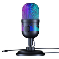 USB Condenser Microphone RGB Computer Microphone PC Condenser Mic for Studio Recording Streaming Content Creation