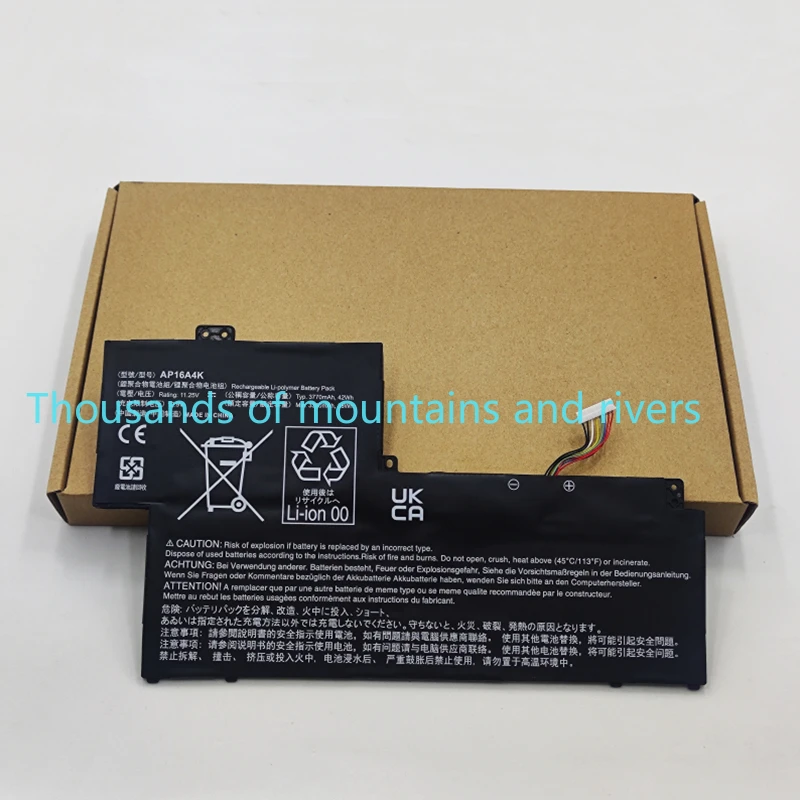 

AP16A4K Laptop Battery For Acer Swift ASPIRE 11 AO1-132 SF113-31-P865 SF11 NE132 N16Q9 KT.00304.003 11.25V 3770mAh