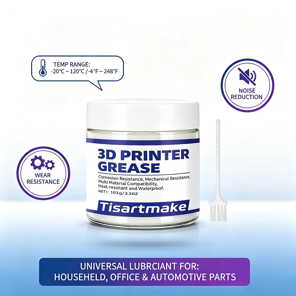 Ultimatives 3D-Drucker-Schmiermittel: Hochgeschwindigkeits-Lithiumfett für Gewindespindeln und Linearführungen. Reduziert Geräusche, Reibung und Verschleiß. Glatte Druckvorgänge. – Detail 6