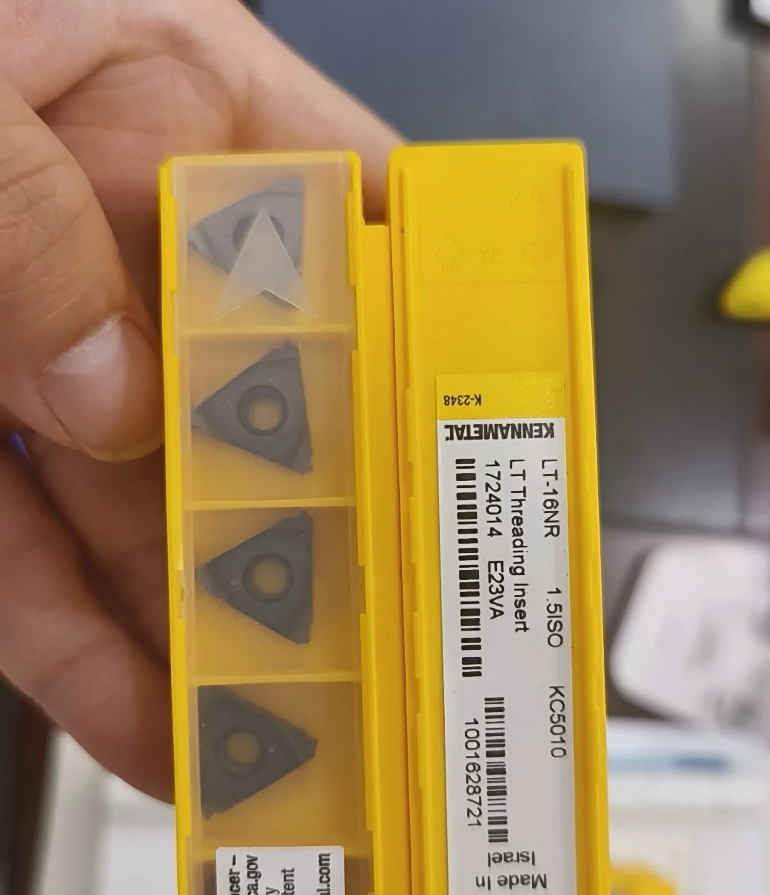 

Hard alloy cutting blades LT-16NR1.5ISO KC5010