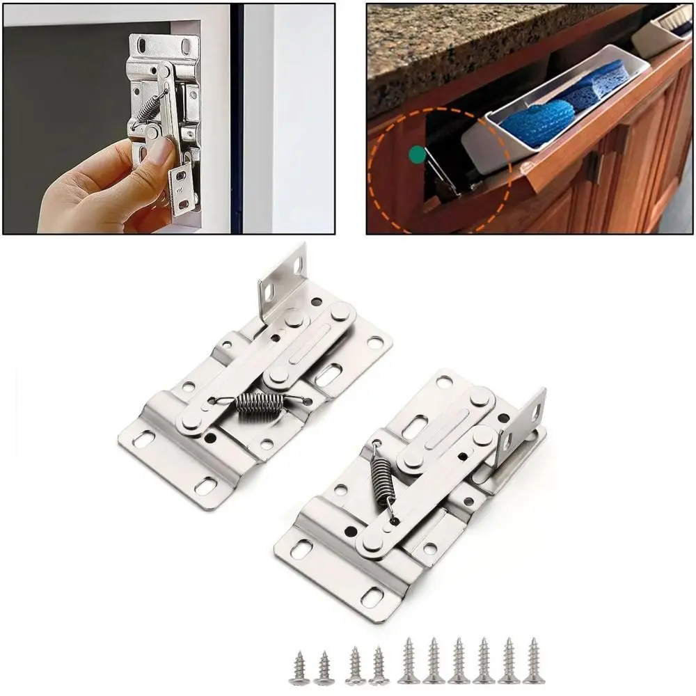 Self-Closing Cabinet Hinges Stainless Steel Rustproof Tip-Out Hinges Heavy Duty 45 Degree Tilt 45 Degree Hinge Kitchen Cabinet