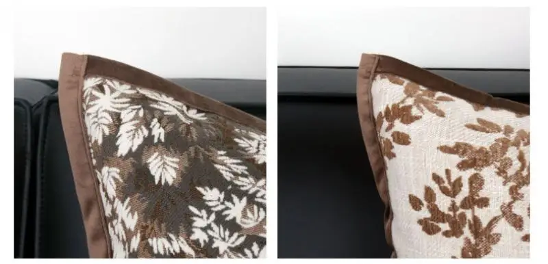 Vintage Wabi-Sabi Stil Braune Serie Kissenbezug Cojines Jacquard Sofa Kissenhülle Kopfteil Kissenbezüge 30x50/45x45cm – Detail 5