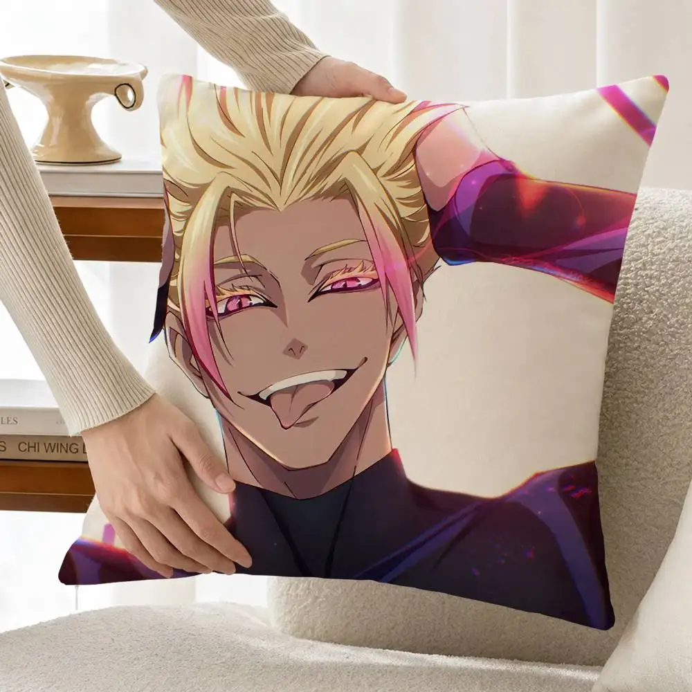Anime S-Shidou Ryusei B-BLUE LOCK Cotton Linen Square Pillow Covers Home Decor Gifts