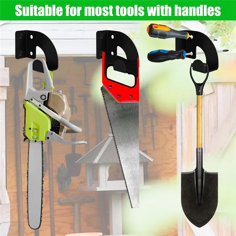 A25F-Chainsaw Wall Mount Holder, Heavy Duty Organizer Mounted Chainsaw Rack, Chain Saw Hanger For Garden