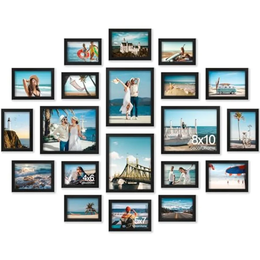 

Assorted Picture Frames Collage Wall Decor for Photo Gallery Display Set of 20 Including Four 8x10/ Eight 5x7/ Eight 4x6 for Fa