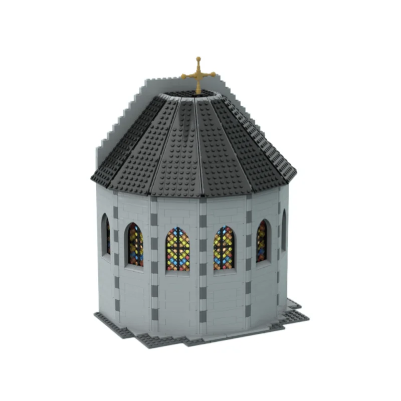 MOC Church Castle Building Model Set - Small Particle Assembly Toy Blocks - 2103 Pieces - Suitable for All Hobbyists for Assembl