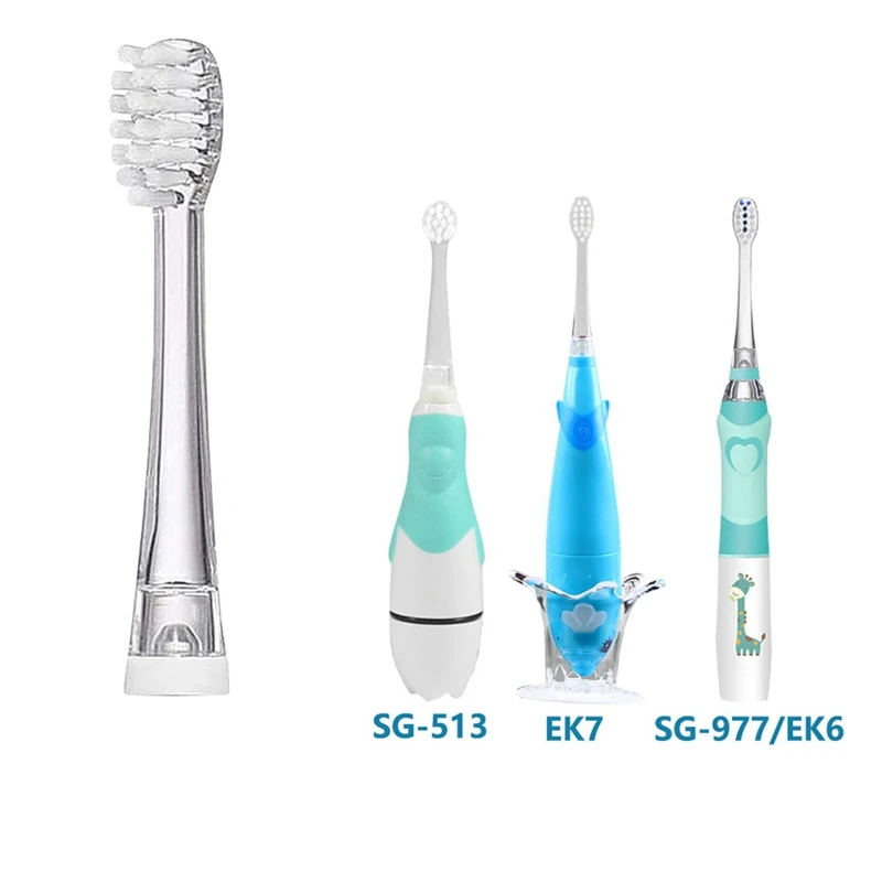 12PCS For Seago Children Sonic Electric Toothbrush Battery Power Waterproof IPX7 Replaceable Dupont Brush Head