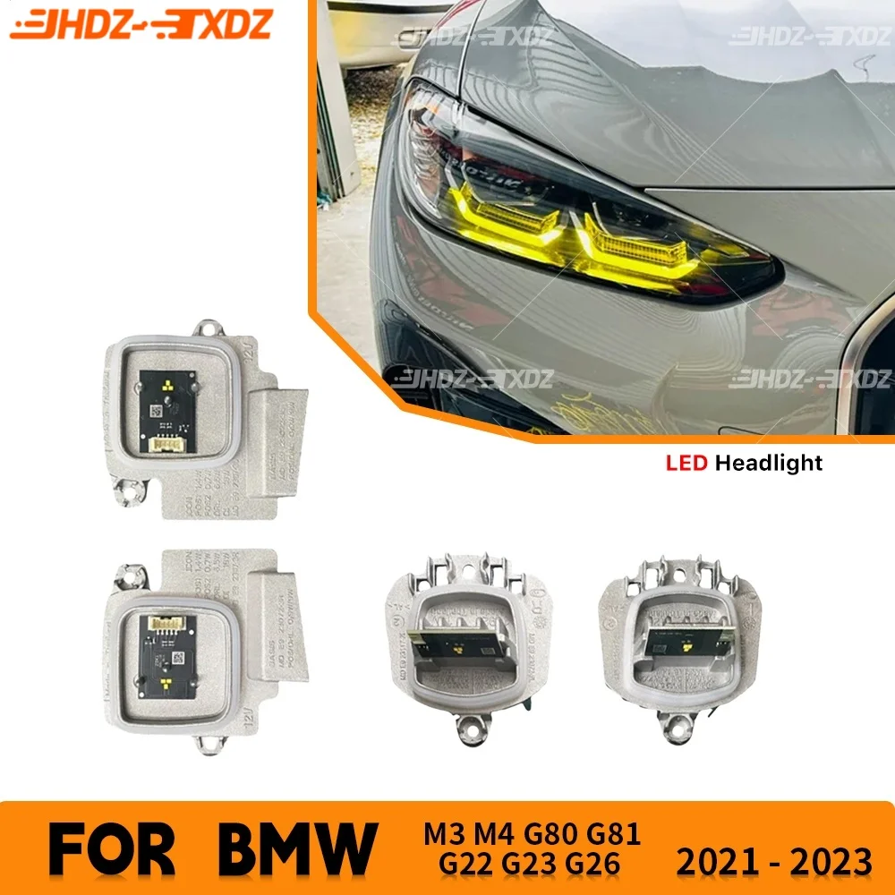 

DRL LED Chips Module For BMW G80 M3 G82 G83 M4 G22 G23 G26 2021-2024 Blue Amber Red Headlight Daytime Running Light Angel Eyes