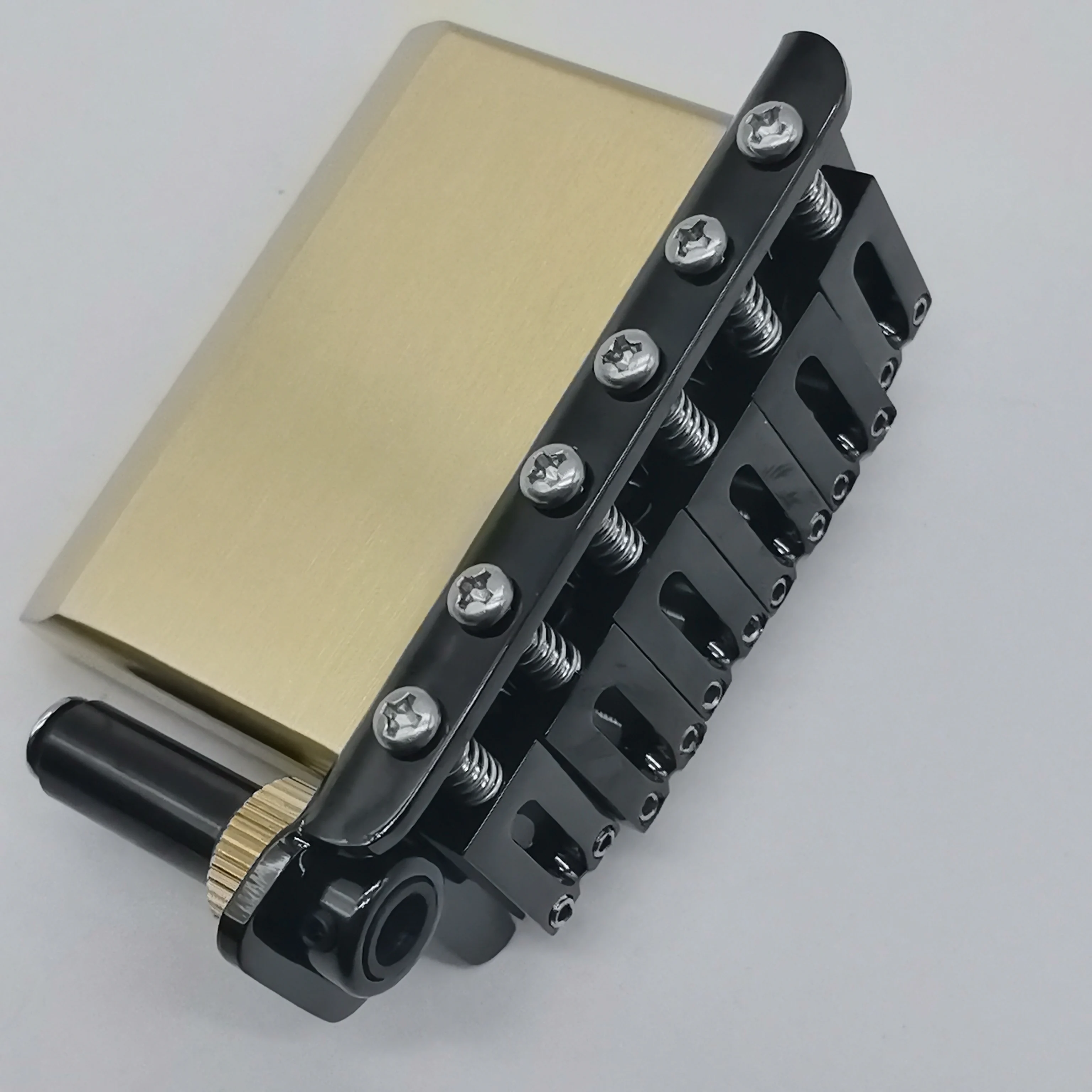 Black Upgraded Version Brass Block Tremolo 2-Point Bridge With Locking Vibrato 52.5mm