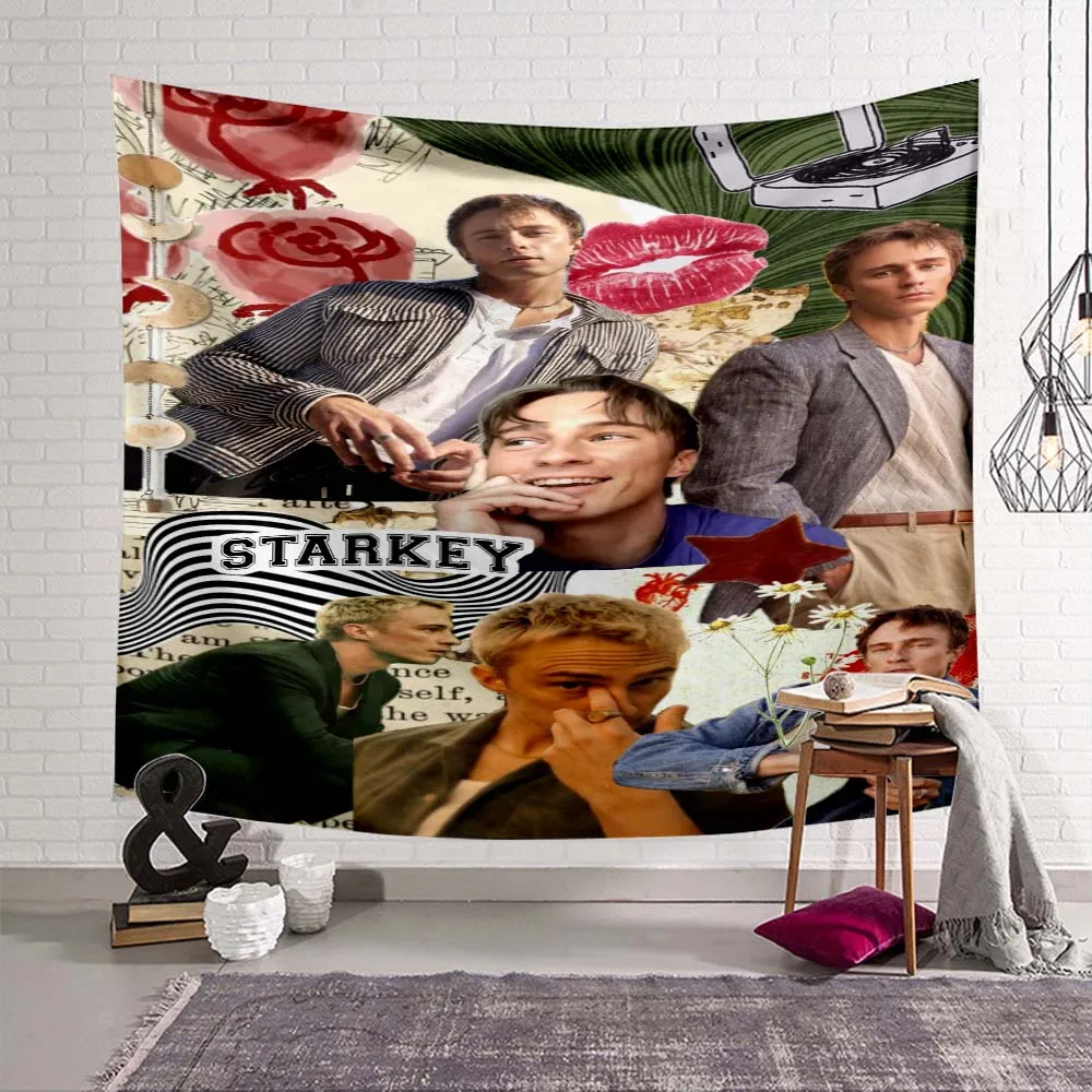 American Starkey Drew bedruckter Wandteppich, Wandbehang, Flaggen, Wandteppich, Dekor für Raumdekoration, Geschenk für Kinder – Detail 9
