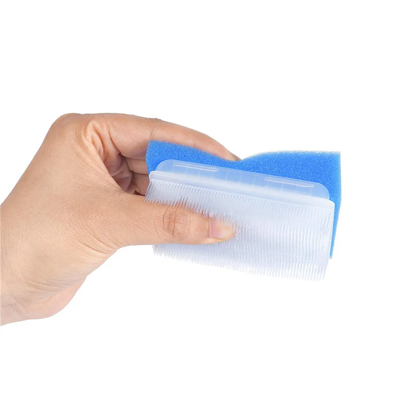 

B24C-Baby Bath Sponge (30 Pieces) Soft Foam Washer With Cradle Cap Brush Body,Hair And Scalp Clean Gentle Baby Sensory Brush