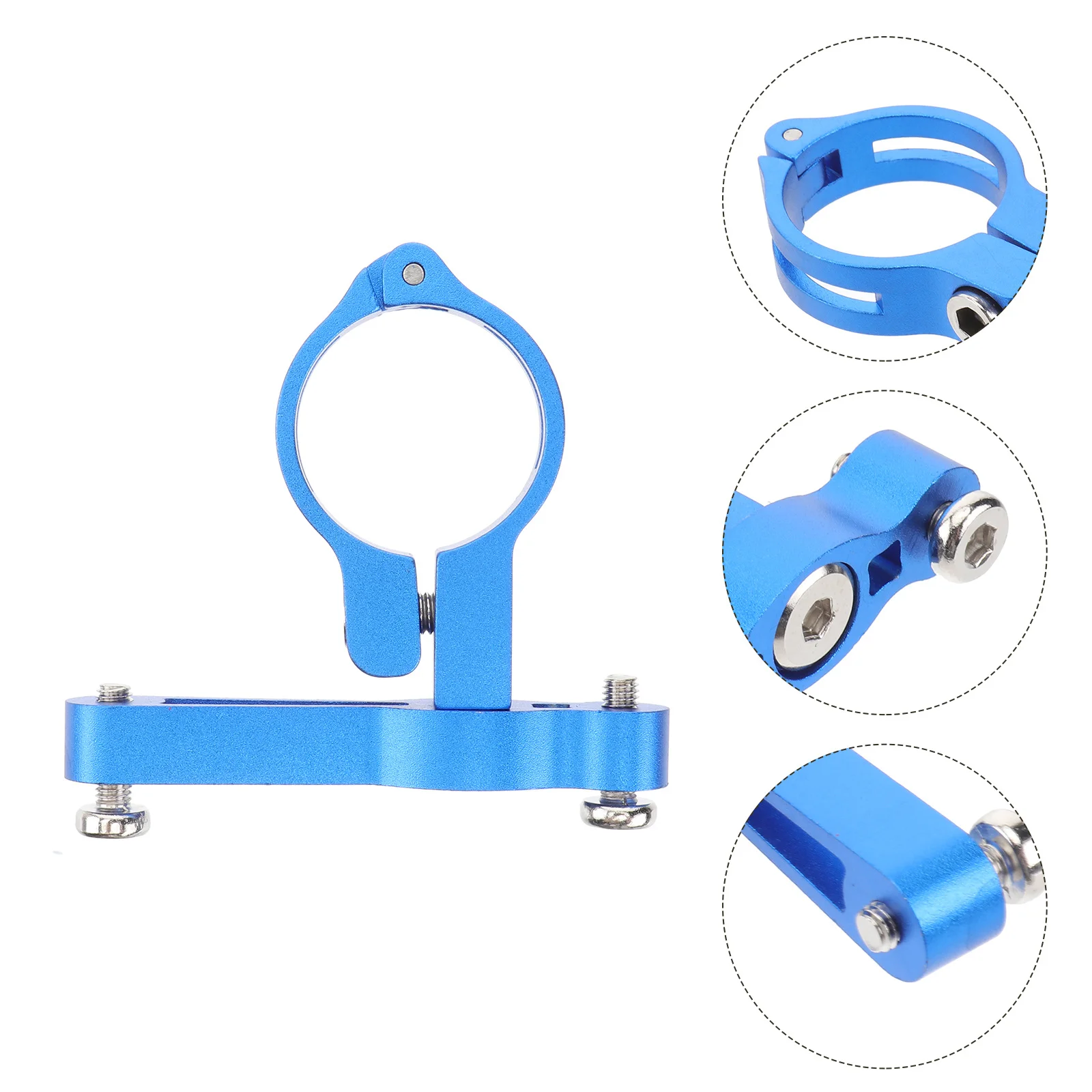 1 Buah Adaptor Penjepit Botol Air Sepeda dari Paduan Aluminium, Dudukan Botol Minum Berputar untuk Kebanyakan Pegangan, Penjepit Rak Botol Minum