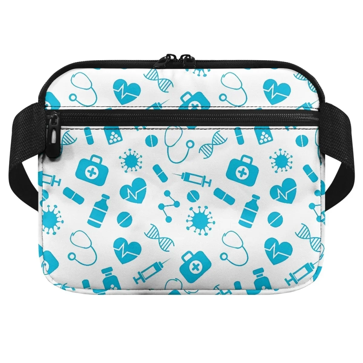 Sac banane pour infirmière, équipement médical, impression de soins de santé, pratique, portable, stockage de poche pour dames, évaluateurs, impression à la demande