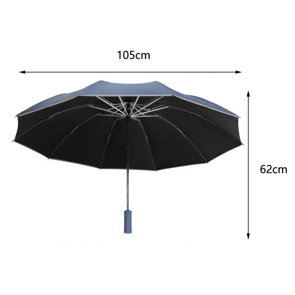 Fully Automatic UV Umbrella With LED Flashlight Reflective Stripe Reverse Large Umbrellas For Rain Sun Heat Insulation Parasol