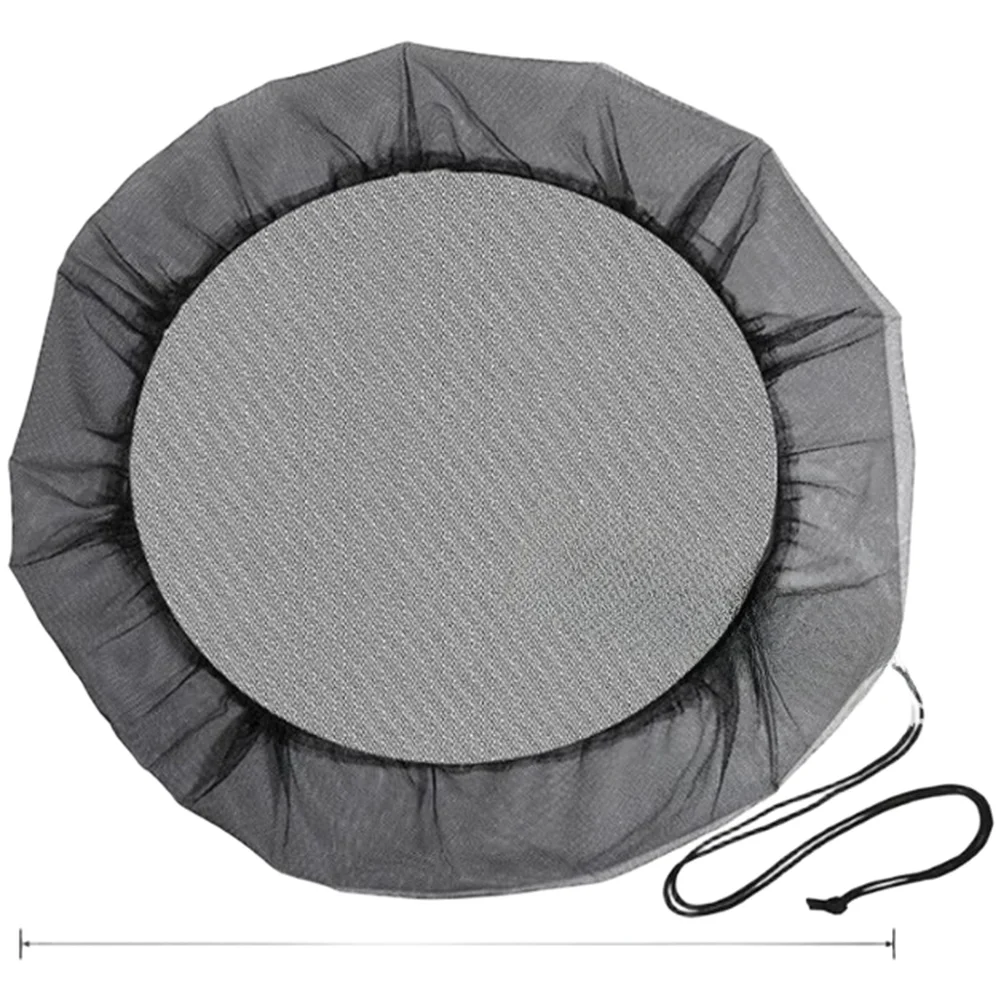 95 cm Round Mesh Cover for Outdoor Water Tanks Polyester Fiber Net Filter for Rain Barrels Garden Collection Systems