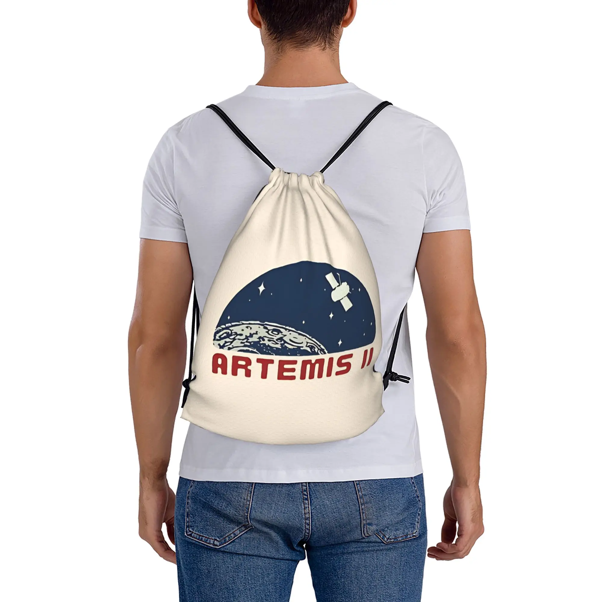 2026 Artemis II 21  Portable Sports Drawstring Backpack Riding Backpack Gym Shoes Drawstring Bags