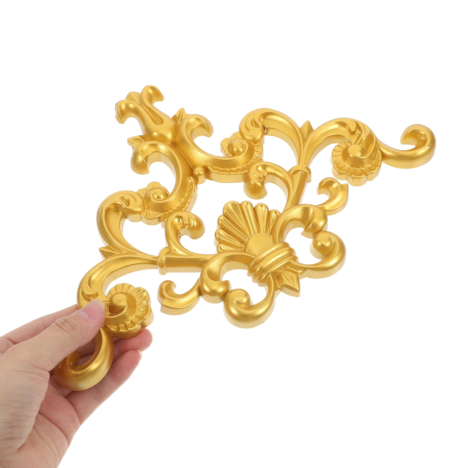 

PVC Carved Flower Onlay Applique Plastic European Design Unpainted Ceiling Wall Door Cabinet Furniture Decoration