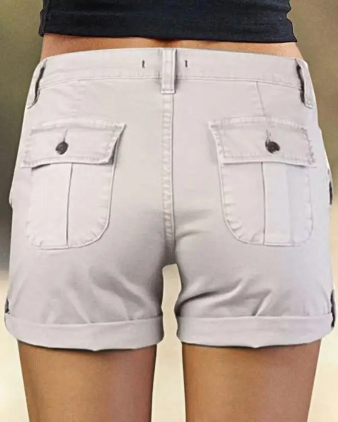 New Fashion 2025 Casual Pocket Design Casual Shorts Female Trouser Casual Bottom