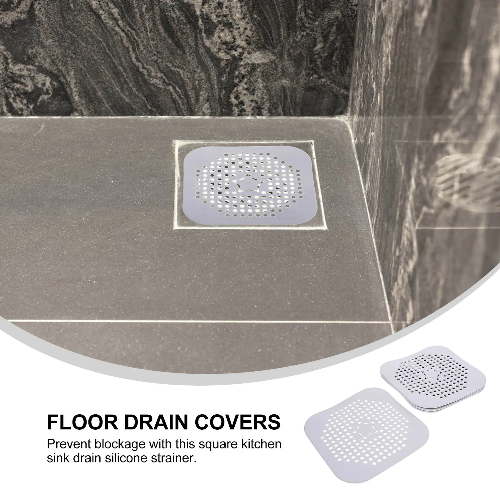 

4Pcs Silicone Floor Drain Covers Bathroom Floor Hair Catcher Anti-Odor Strainer Non-Clogging Sink Drain Cover for Shower Bathtub