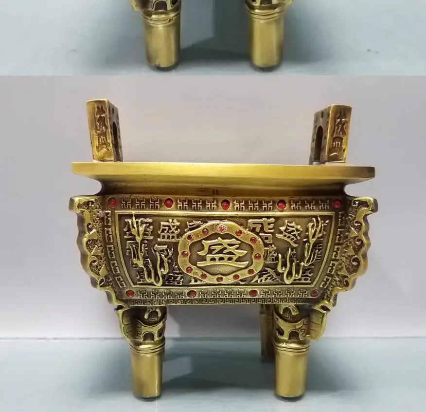 Metal Sheng Ding 17 * 14 * 19 * cm ornament, home, office, cultural and creative ornament