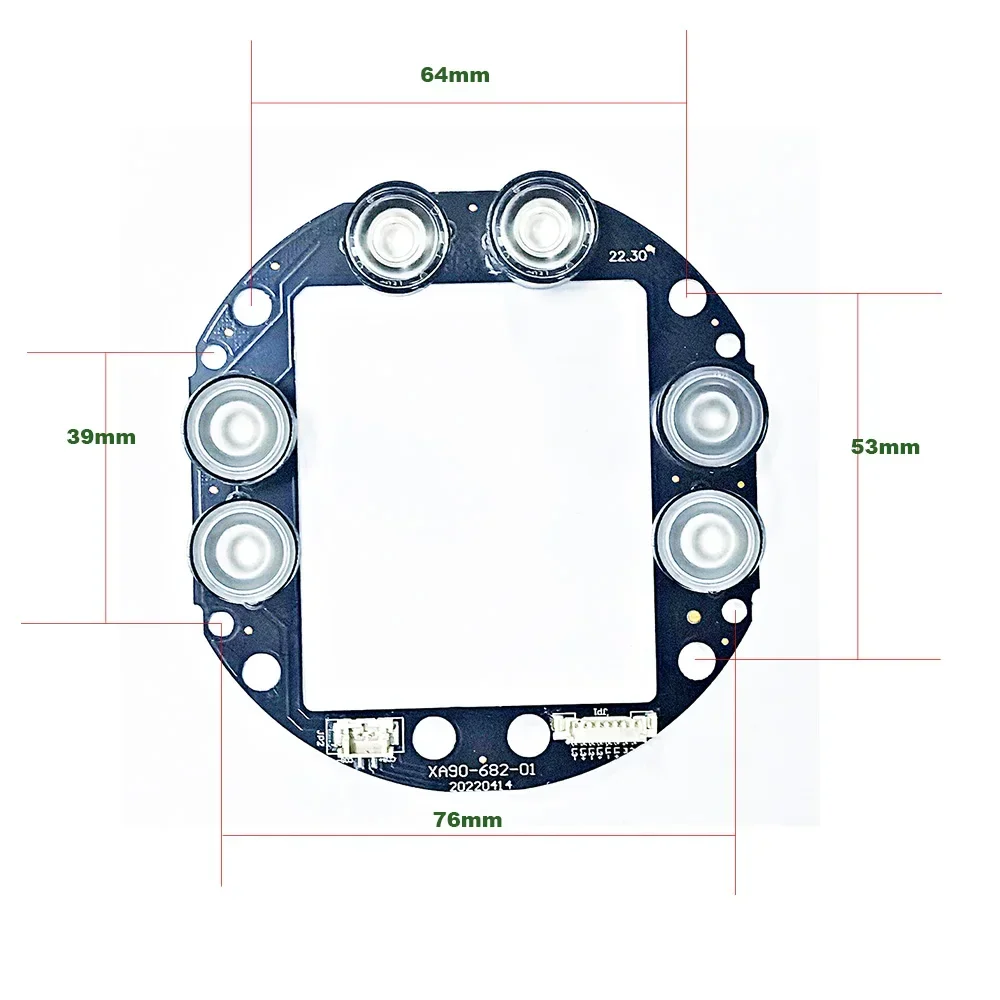 Reemplazo de placa LED IR para cámara IP domo PTZ de velocidad inalámbrica, 5MP, 8MP, P02, 4,5 pulgadas