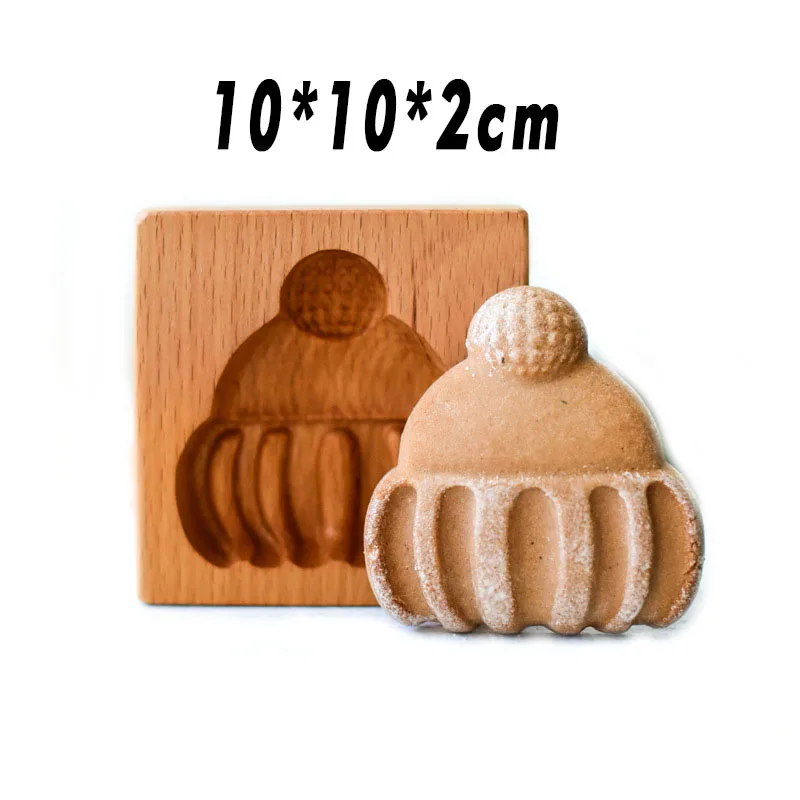 Wooden Cookie Mold Rabbit Forms for Cookies Gingerbread Pumpkin Reindeer 3d Cookie Cutters Flowers Press Molds