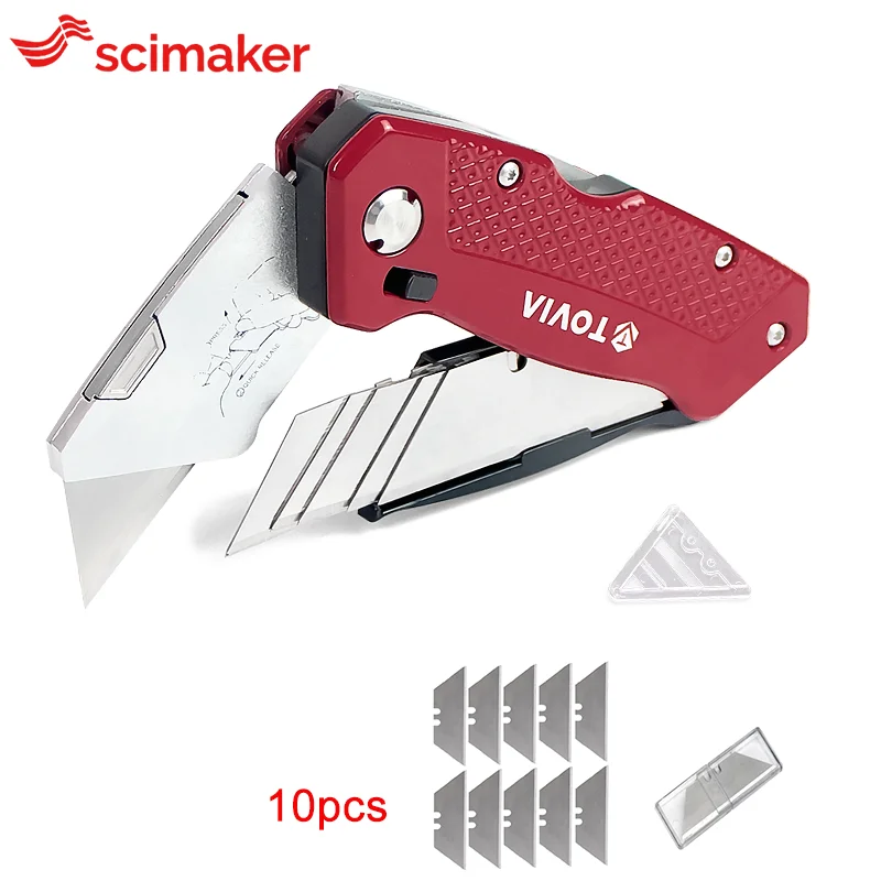 T TOVIA Zakmes Vervangbaar mes voor kabeldozen Kartonnen dozen Cutter Handvat Messen Outdoor Handgereedschap
