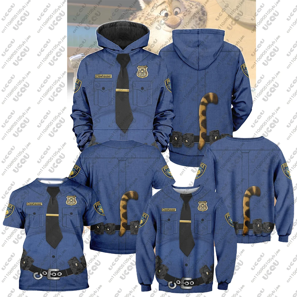 2026 الكبار الأطفال هالوين تأثيري Y2k Z-Zootopia الشتاء البلوز المحملة هدية تي شيرت المملكة C-الشيف بوجو/غاليري هوديي