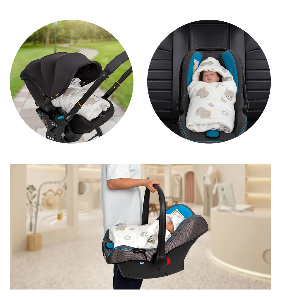 Baby-Wickeldecke für Neugeborene mit Winddichter Kapuze für Kindersitz Herbst Warme Umhüllung für Entlassung 0-6 Monate – Detail 18