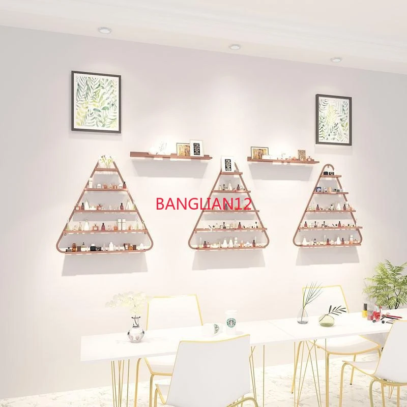 

Nail art wall display stand, triangular nail polish glue display stand, wall display case