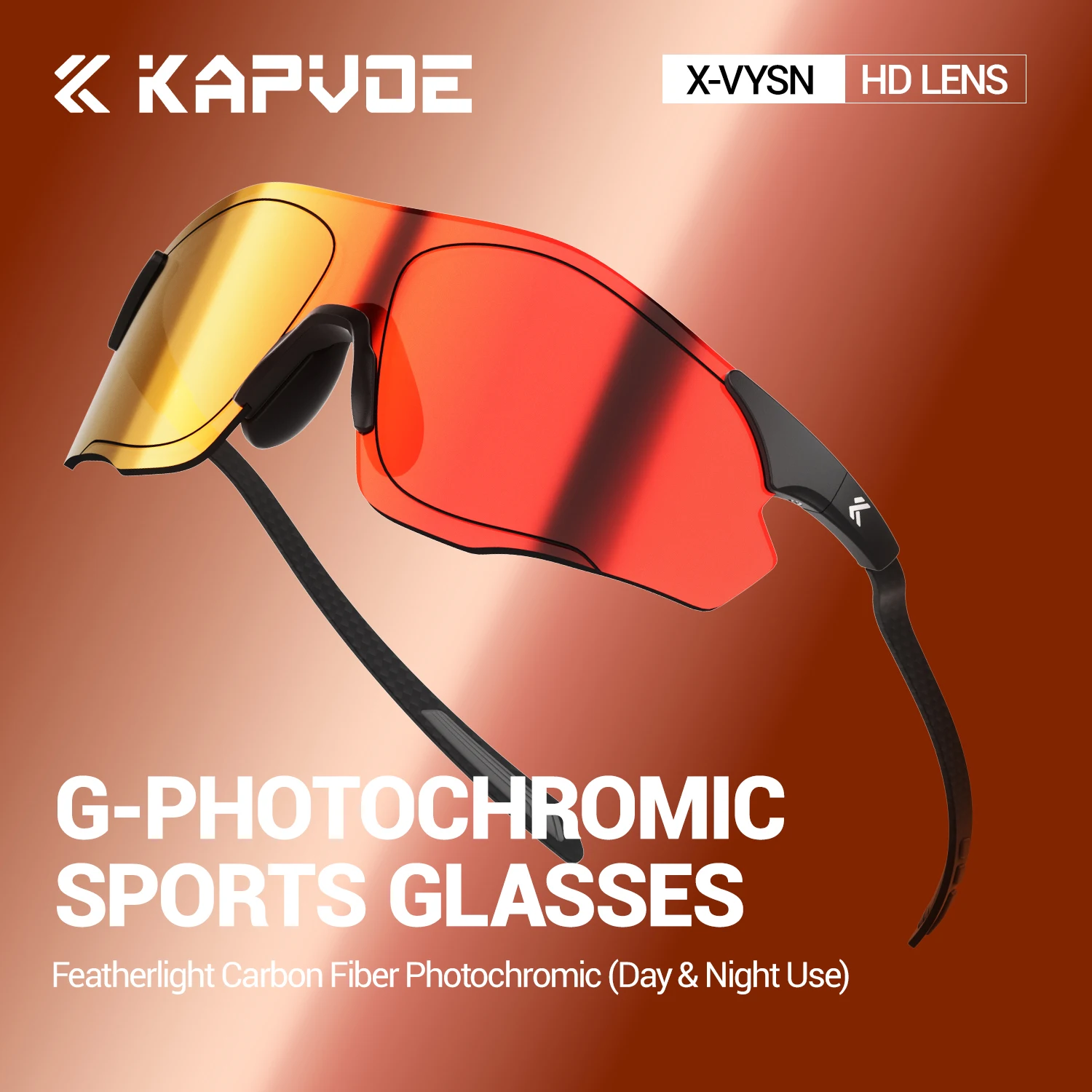 

Kapvoe Lightweight Running Sunglasses Men Sports Glasses Cycling Glasses Hiking for Women Photochromic Sunglasses UV400 Goggles
