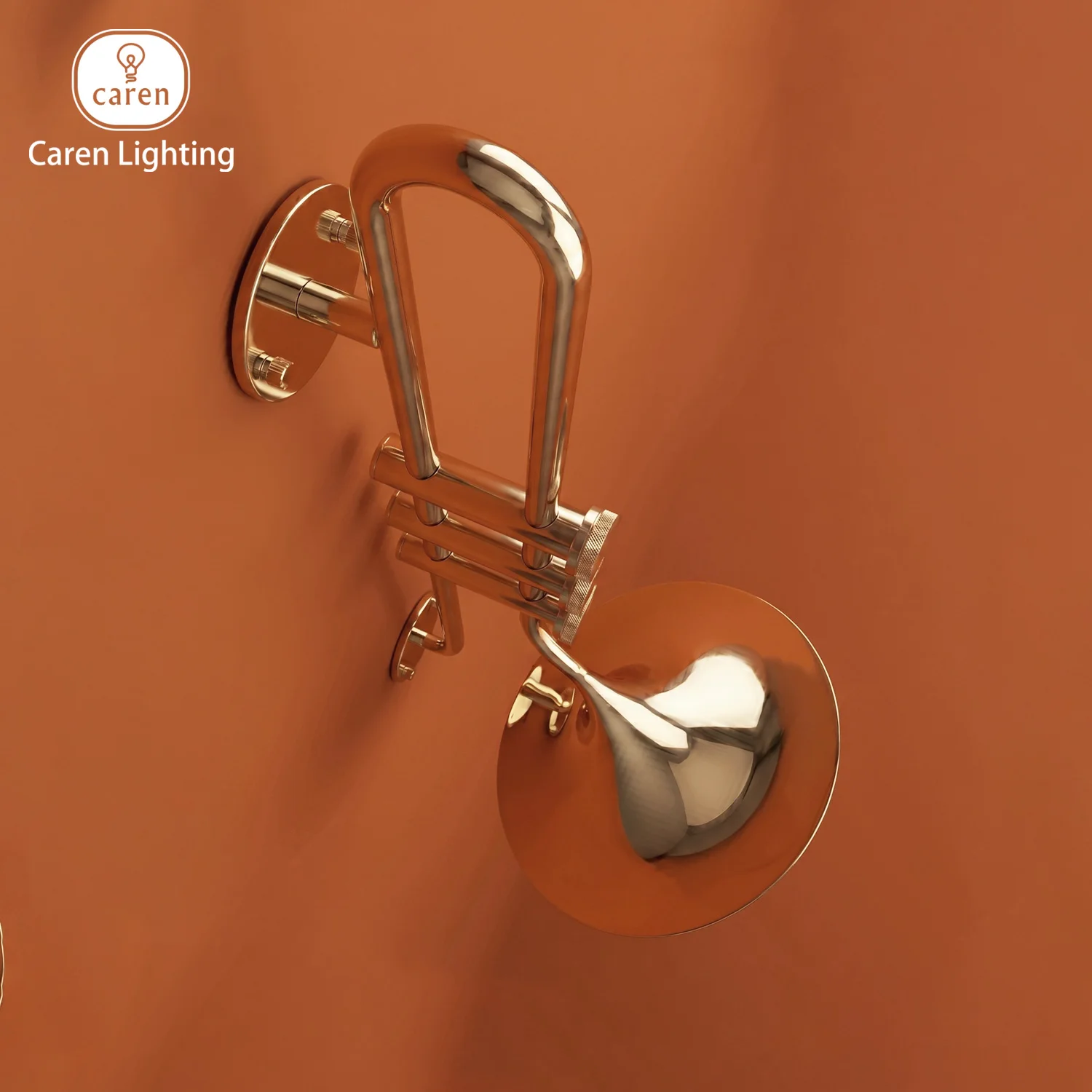 Modern Jazz-Inspired Wall Lamp Rose Gold Electroplated Metal and Glass Sconce 12W LED Elegant Indoor Wall Light Living Room