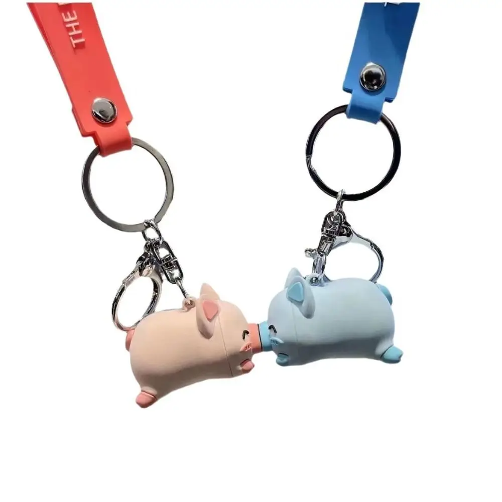 Creative Gift Pig Shape Pig Keychain Backpack Pendant Keyring Accessories Pig Keyring Pink Color Cute Charm Backpack Pendant