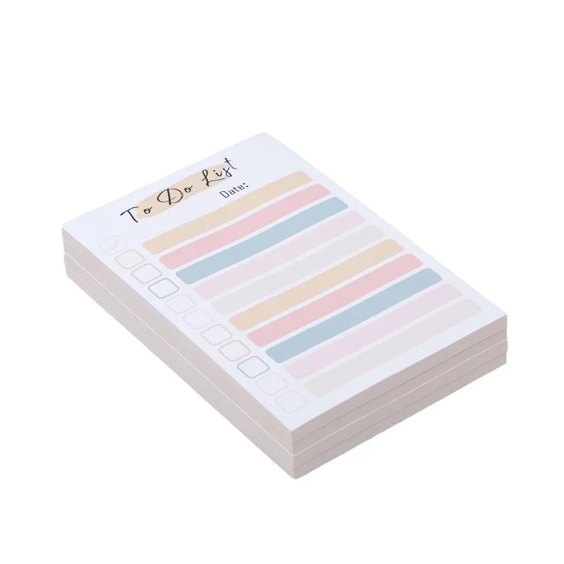 Rainbow Sticky Notes Writable Student Use Highlight Marking Strong Adhesive Memo Pads Creative Simple Reusable Stickers
