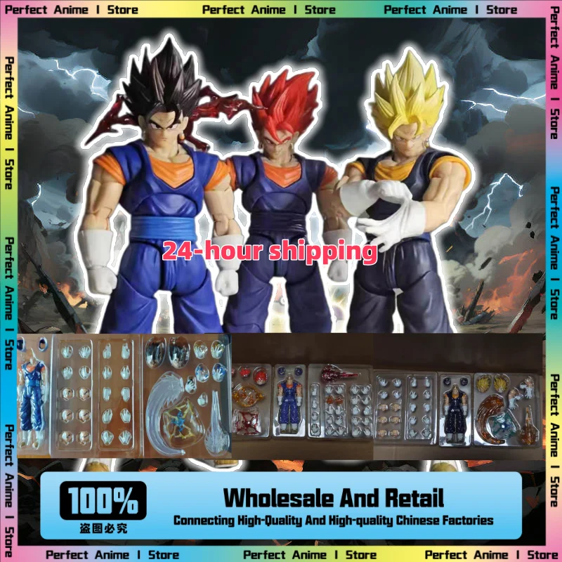 

In Stock OC Toys SHF Super Saiyan SSJ Vegetto Son Goku Vegeta Son Gohan Trunks Anime Action Figures Models Collector