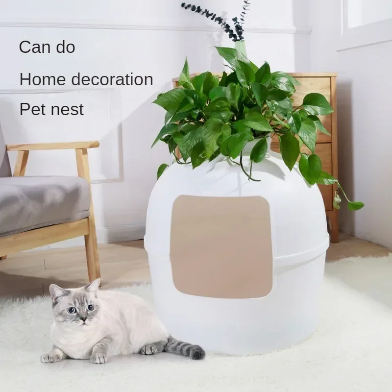 

villa cat bed supplies pet accessories Plastic pet nest cattery Small dog kennel Cat litter box Plant cat house Can grow plants