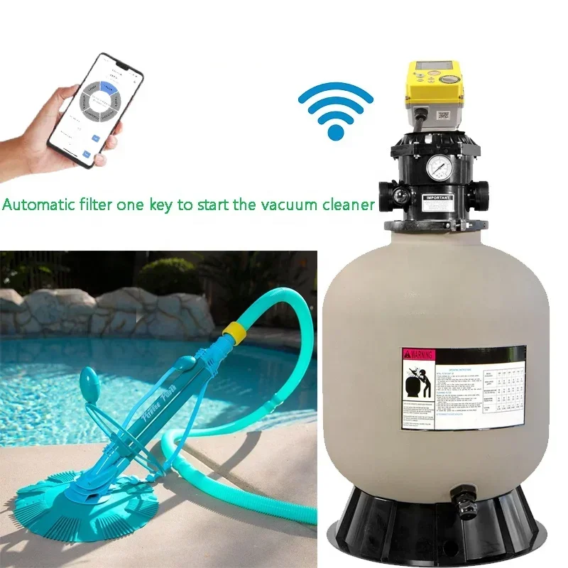 Swimming pool fully automatic sand filter matching swimming pool vacuum cleaner automatic cleaning sand filter controller