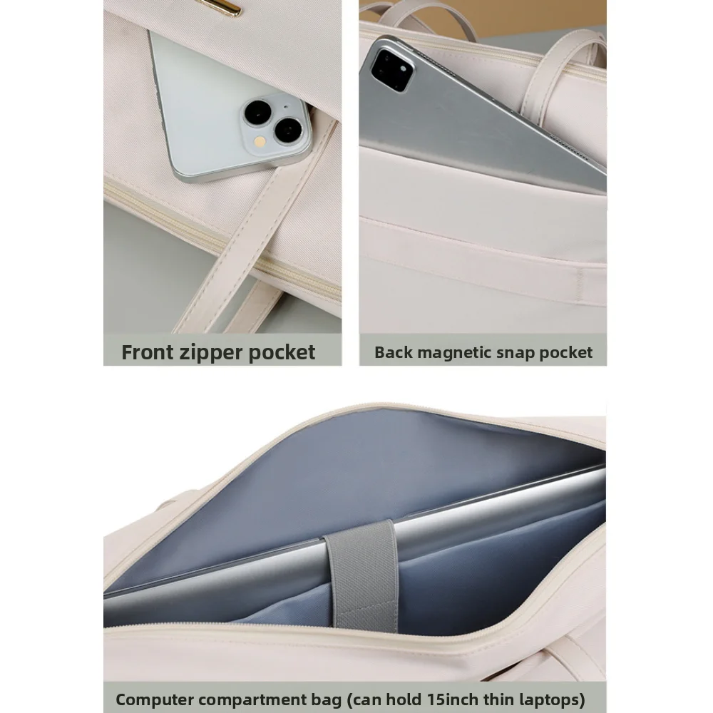 Women's 2025 New Arrival Handbag, Office Laptop Bag, Commuter Fashion Large Capacity Business Briefcase Tote Bag Lightweight