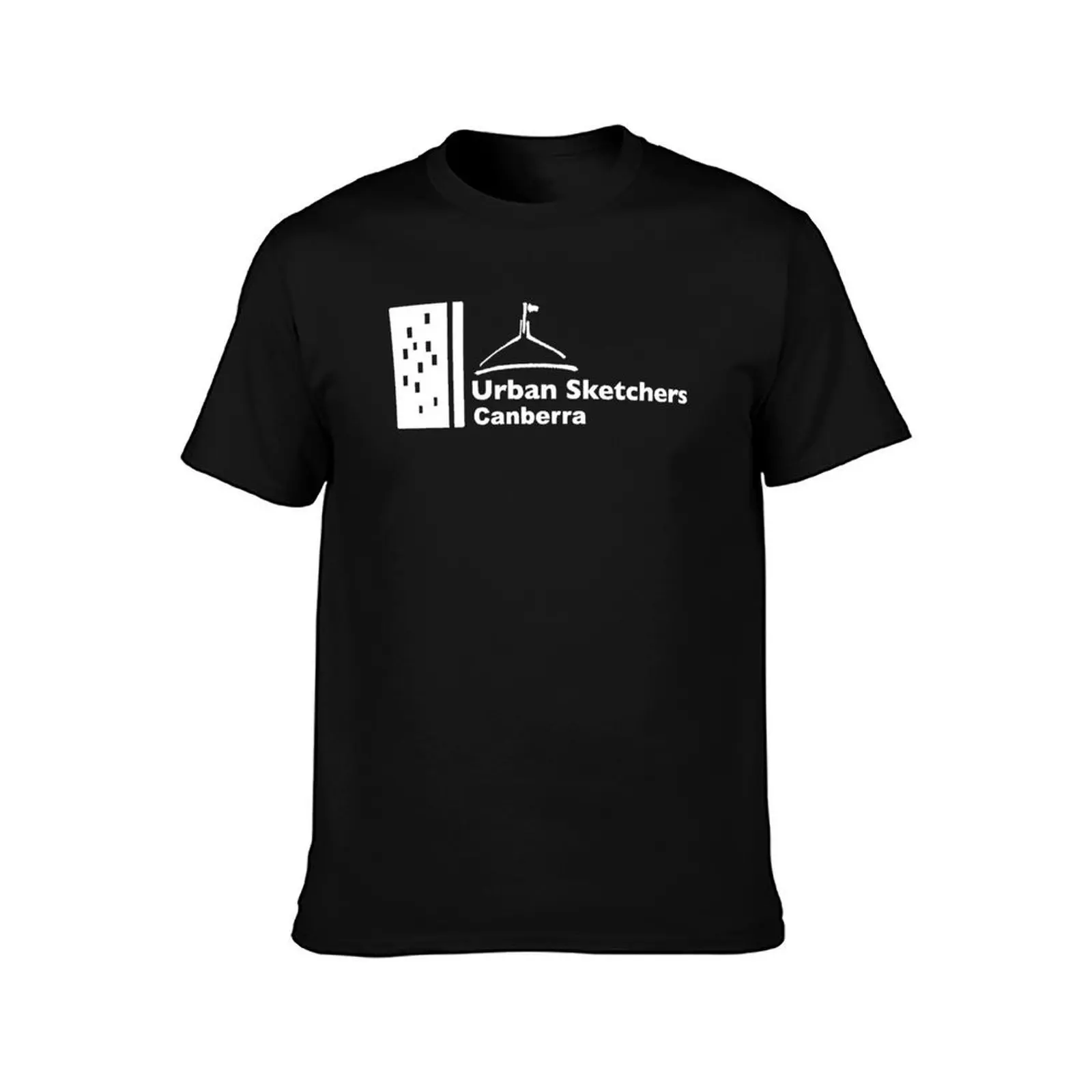 Large White USK Canberra Logo T-Shirt t shirt for man 100 percent cotton t shirt man luxury T-Shirt