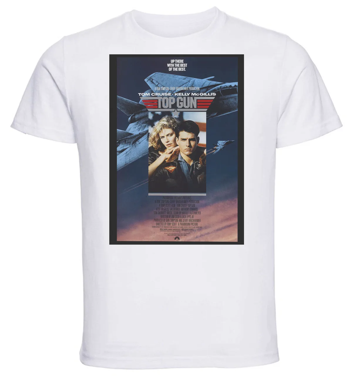 T-shirt Unisex - White - Playbill Film - Top Gun